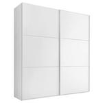 SCHWEBETÜRENSCHRANK  in Weiß  - Alufarben/Weiß, Holzwerkstoff/Metall (167/222/68cm) - Moderano
