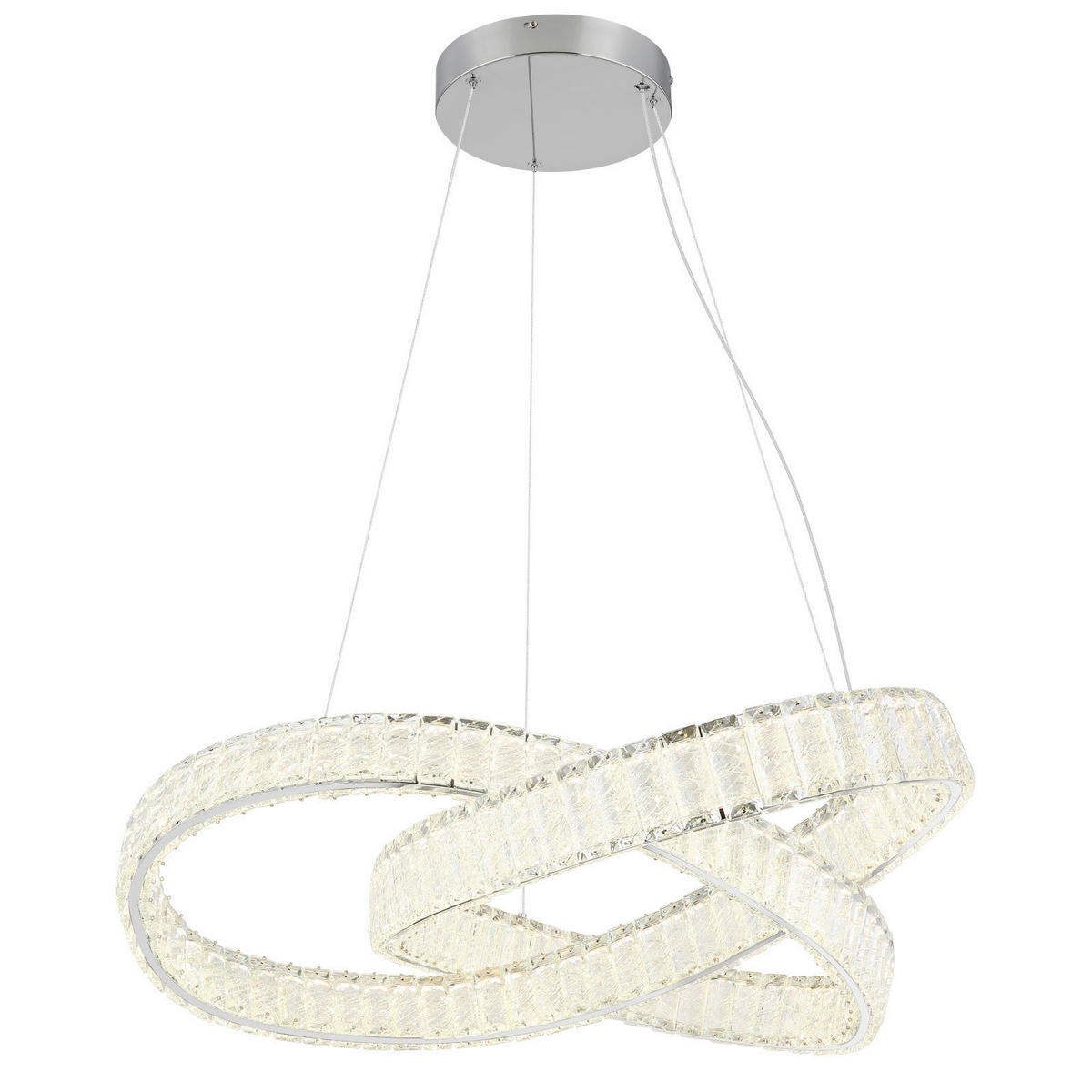 ZÁVESNÉ LED SVIETIDLO, 120/78 cm  - priehľadné/číra, Trend, kov/plast (120/78cm)