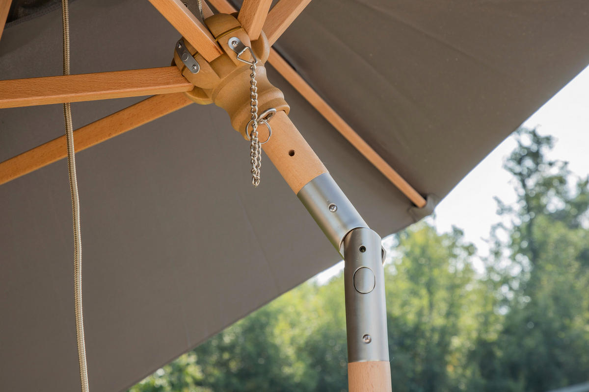 SONNENSCHIRM 250 cm  - Grau, KONVENTIONELL (250/232cm) - Gardenson