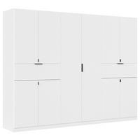 DREHTÜRENSCHRANK in Weiss  - Weiss/Grau, Modern, Holzwerkstoff/Metall (271/210/54cm) - Rauch Möbel