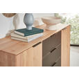 SIDEBOARD 150,9/84,7/44,2 cm  - Dunkelbraun/Erlefarben, Natur, Holz/Metall (150,9/84,7/44,2cm) - Valnatura