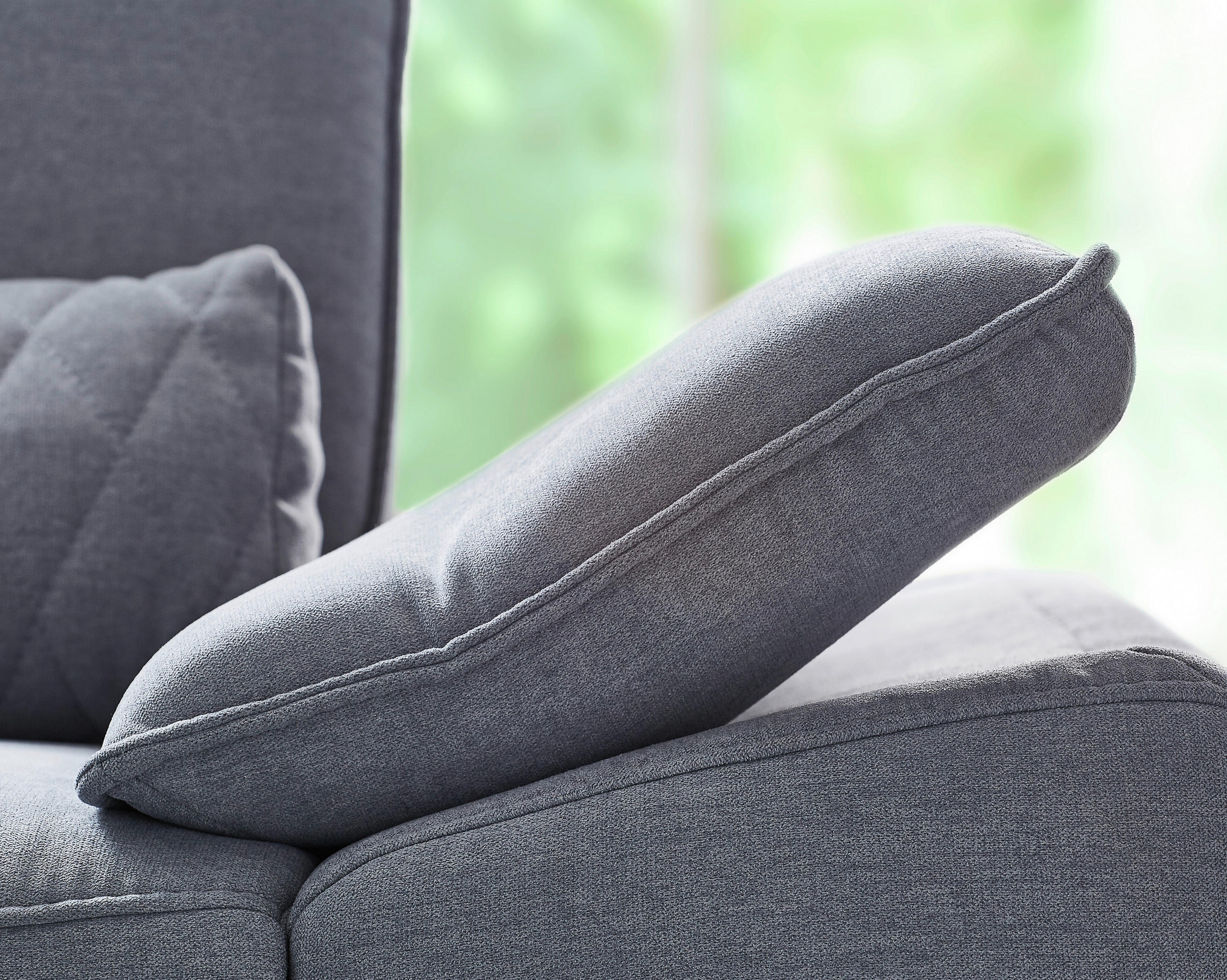 Thumbnail - Musterring Ecksofa MR 270, Dunkelgrün, Textil, 3-Sitzer, Ottomane rechts, L-Form, 335x181 cm, Goldenes M, Typenauswahl, ...