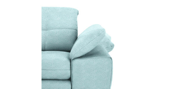 ECKSOFA  in Webstoff Türkis  180/265 cm  - Türkis/Schwarz, Design, Textil/Metall (180/265cm) - Carryhome