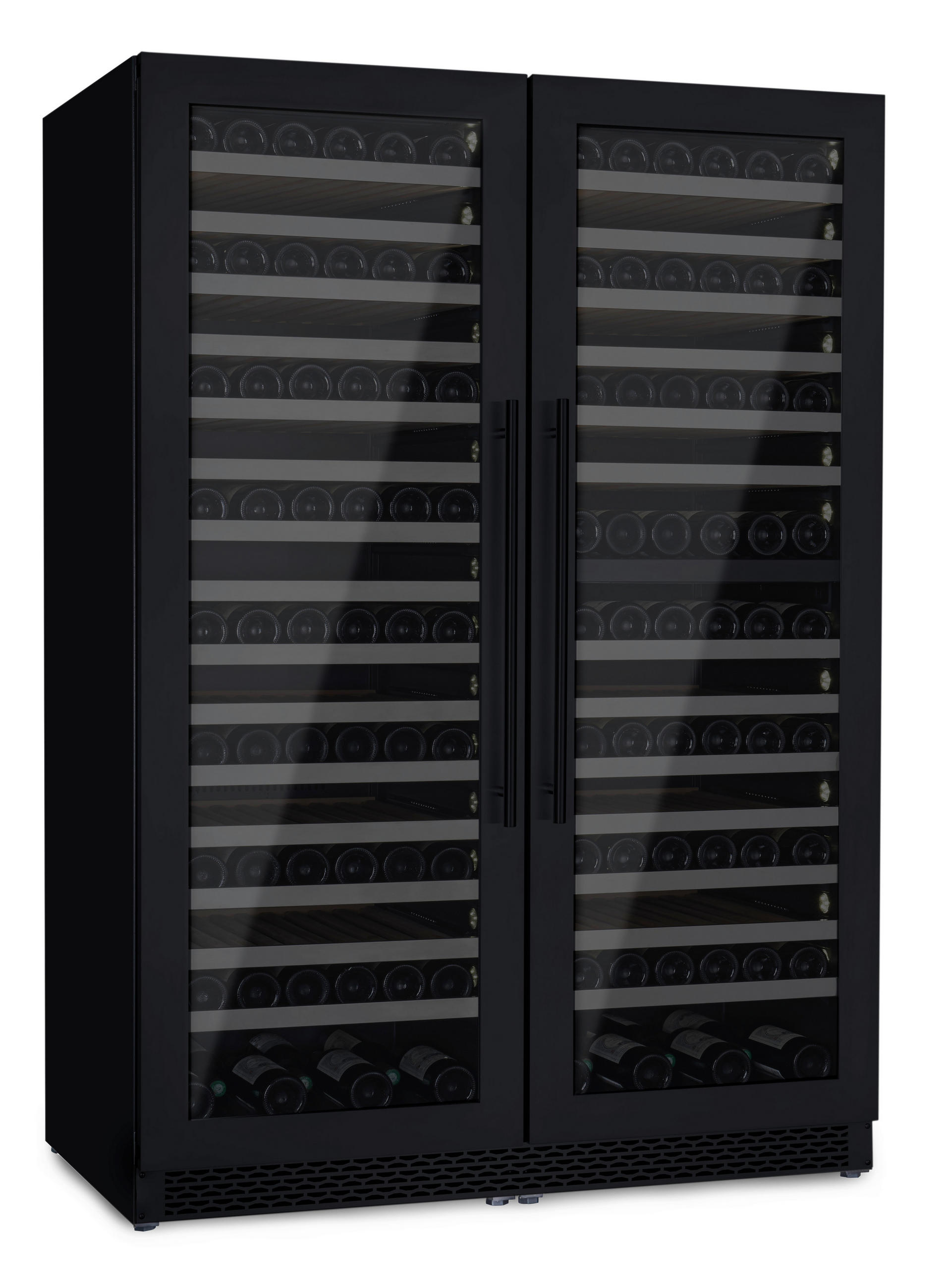 WEINKLIMASCHRANK - Schwarz, Basics, Glas/Holz (119/71/172cm) - Trisa Electronics