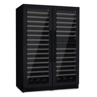 WEINKLIMASCHRANK - Schwarz, Basics, Glas/Holz (119/71/172cm) - Trisa Electronics