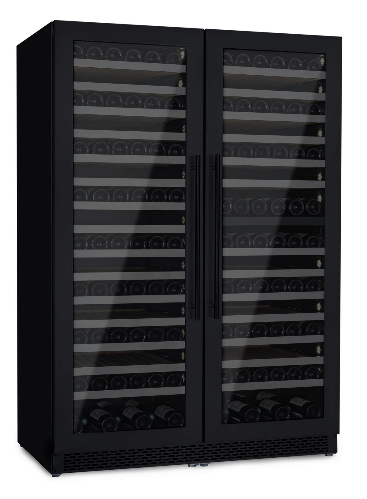 WEINKLIMASCHRANK - Schwarz, Basics, Glas/Holz (119/71/172cm) - Trisa Electronics