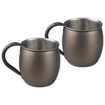 MOSCOW-MULE-BECHER  - Schwarz, Design, Metall (8,5/9,5cm) - Novel