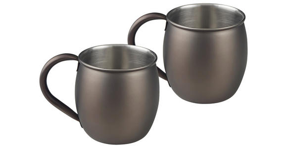 MOSCOW-MULE-BECHER  - Schwarz, Design, Metall (8,5/9,5cm) - Novel