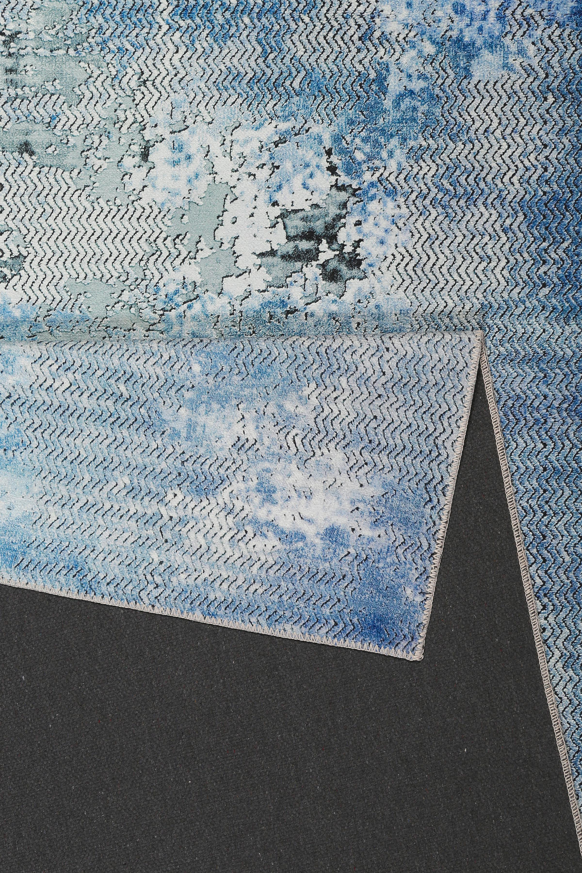 WEBTEPPICH 60/100 cm Radiate Blau, Grau  - Blau/Grau, Design, Textil (60/100cm) - Novel