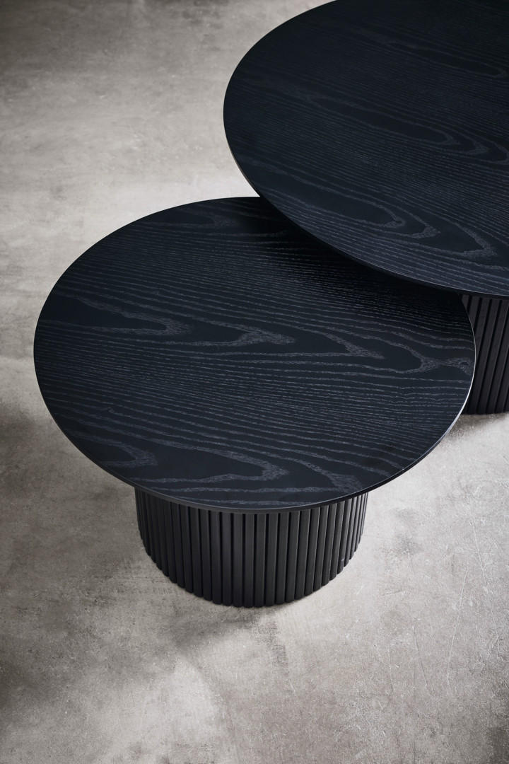 SOFFBORD i trä 90/90/45 cm  - svart, Design, trä (90/90/45cm)