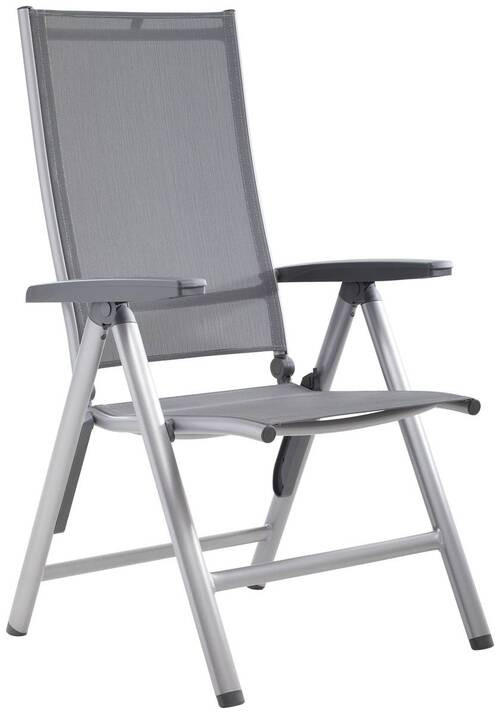GARTENKLAPPSTUHL Aluminium Anthrazit, Silberfarben  - Anthrazit/Silberfarben, Basics, Textil/Metall (70/109/62cm) - Kettler