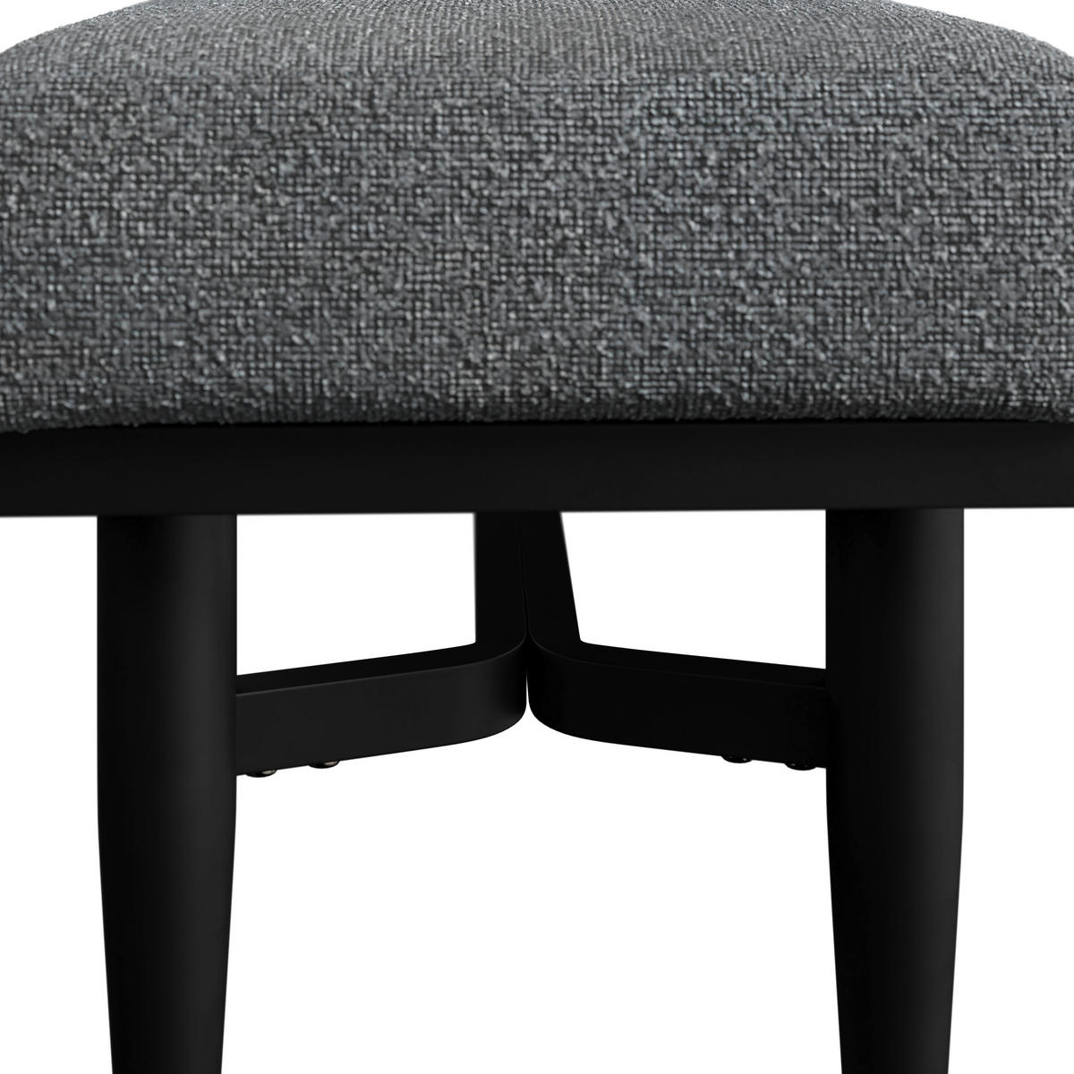 GARTENBANK 180/48/40 cm  in Anthrazit, Hellgrau  - Anthrazit/Hellgrau, MODERN, Textil/Metall (180/48/40cm) - Amatio