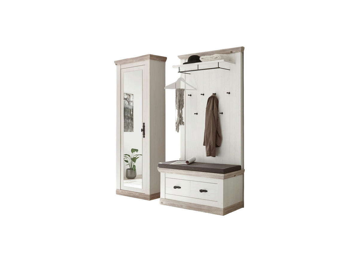 GARDEROBE 3-teilig  in 190/201/45 cm  - Hellbraun/Pinienfarben, Design, Holzwerkstoff (190/201/45cm) - MID.YOU