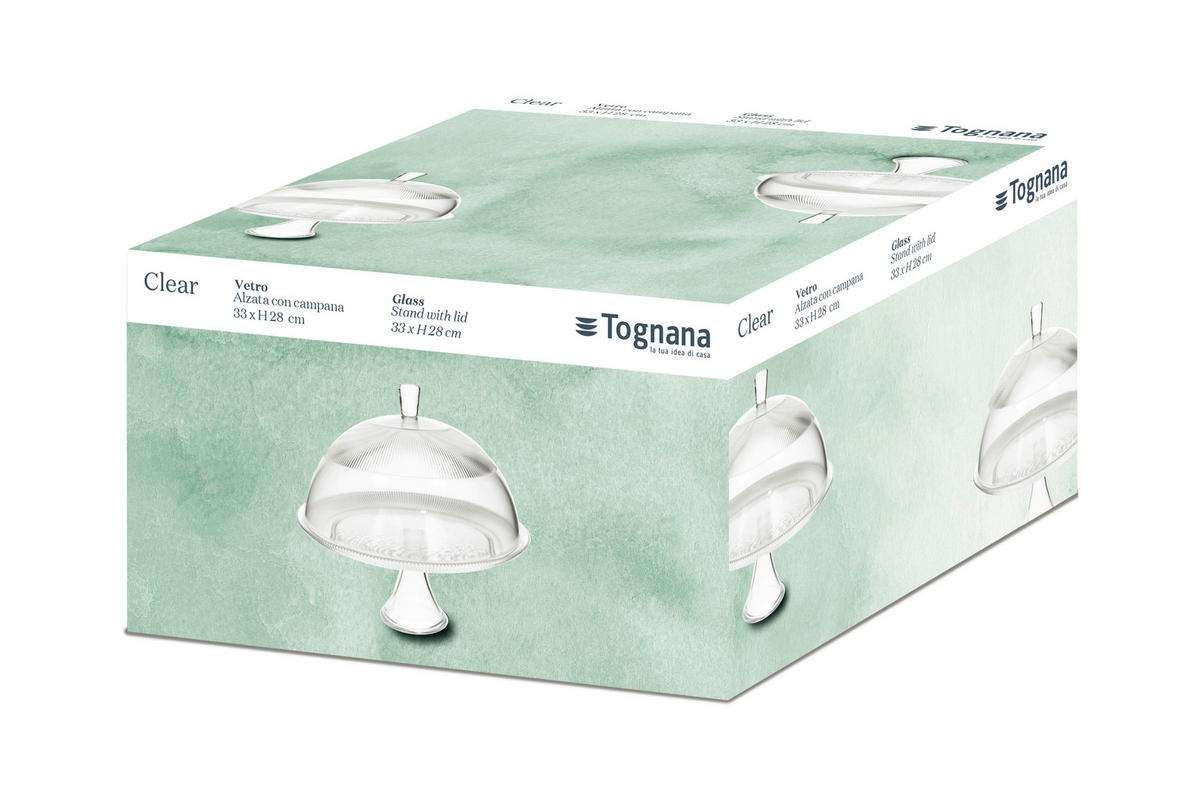 KROŽNIK ZA TORTO        33/25 cm      - prozorno, Basics, steklo (33/25cm) - Tognana