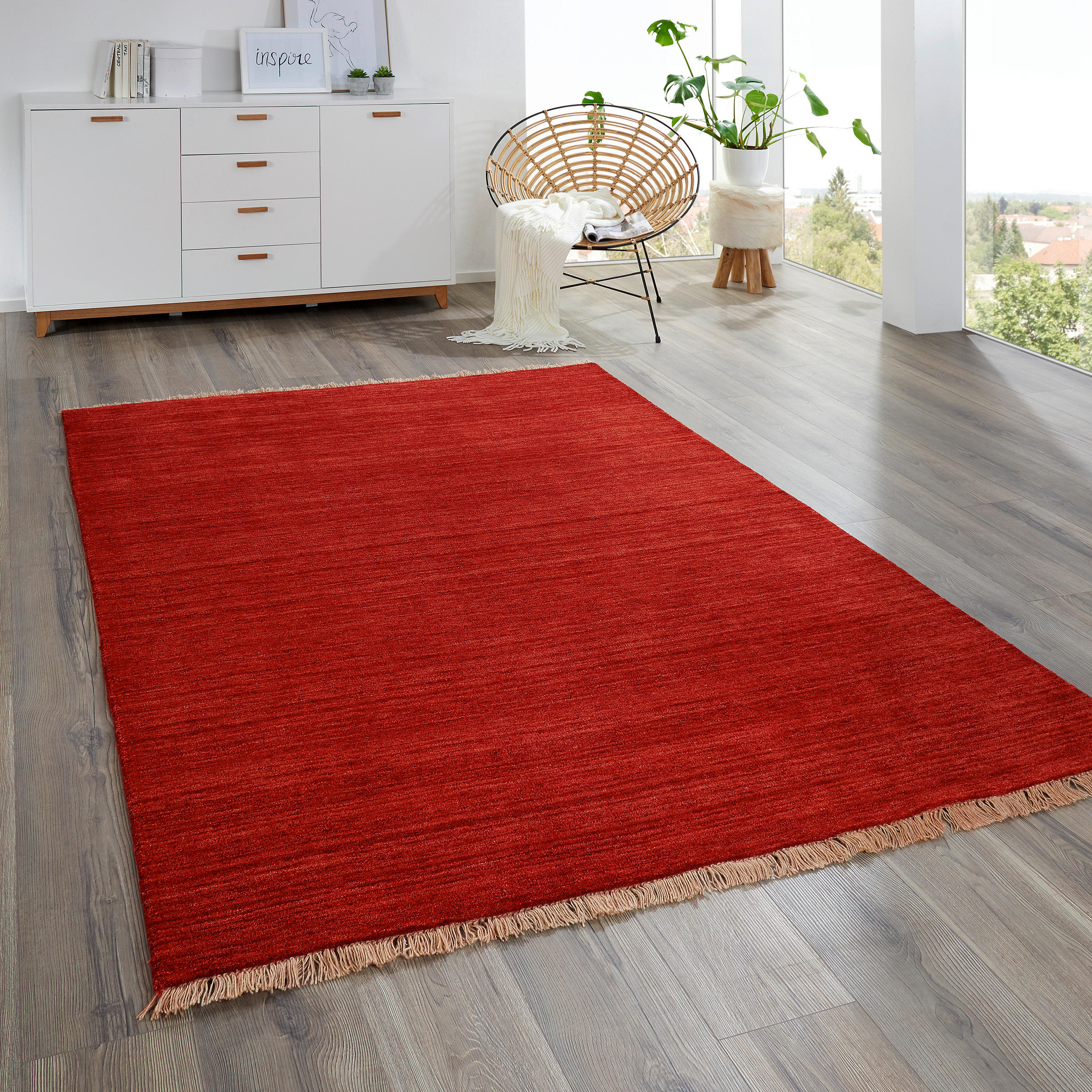ORIENTALISK MATTA 120/180 cm Gabbeh Premium Rot  - röd, Klassisk, textil (120/180cm) - Cazaris