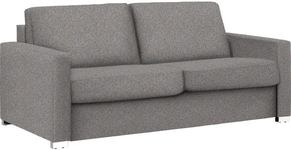 SCHLAFSOFA  in Webstoff Blau, Braun  - Chromfarben/Blau, KONVENTIONELL, Textil/Metall (188/86/97cm) - Novel