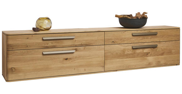 LOWBOARD Wildeiche  241,9/53,8/37,1 cm  - Wildeiche/Bronzefarben, Natur, Holz/Metall (241,9/53,8/37,1cm) - Valnatura