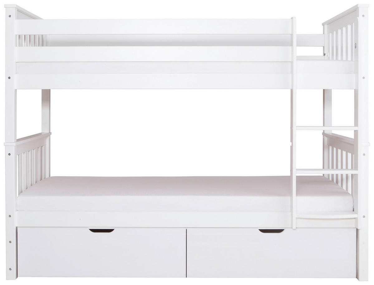POSCHODOVÁ POSTEĽ 90/200 cm  - biela, Modern, drevo (90/200cm) - MID.YOU