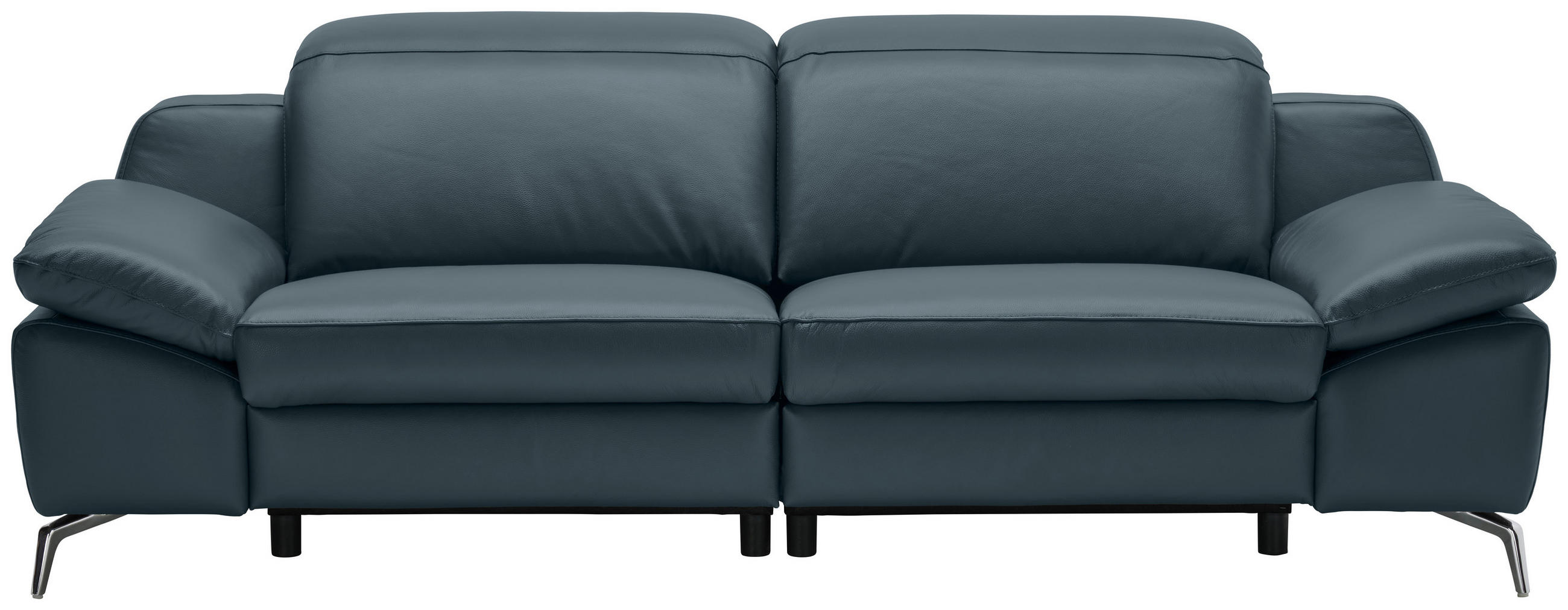 3-SITZER-SOFA  in Echtleder Dunkelblau   - Dunkelblau, Design, Leder/Metall (234/83-99/110cm) - Celina Home