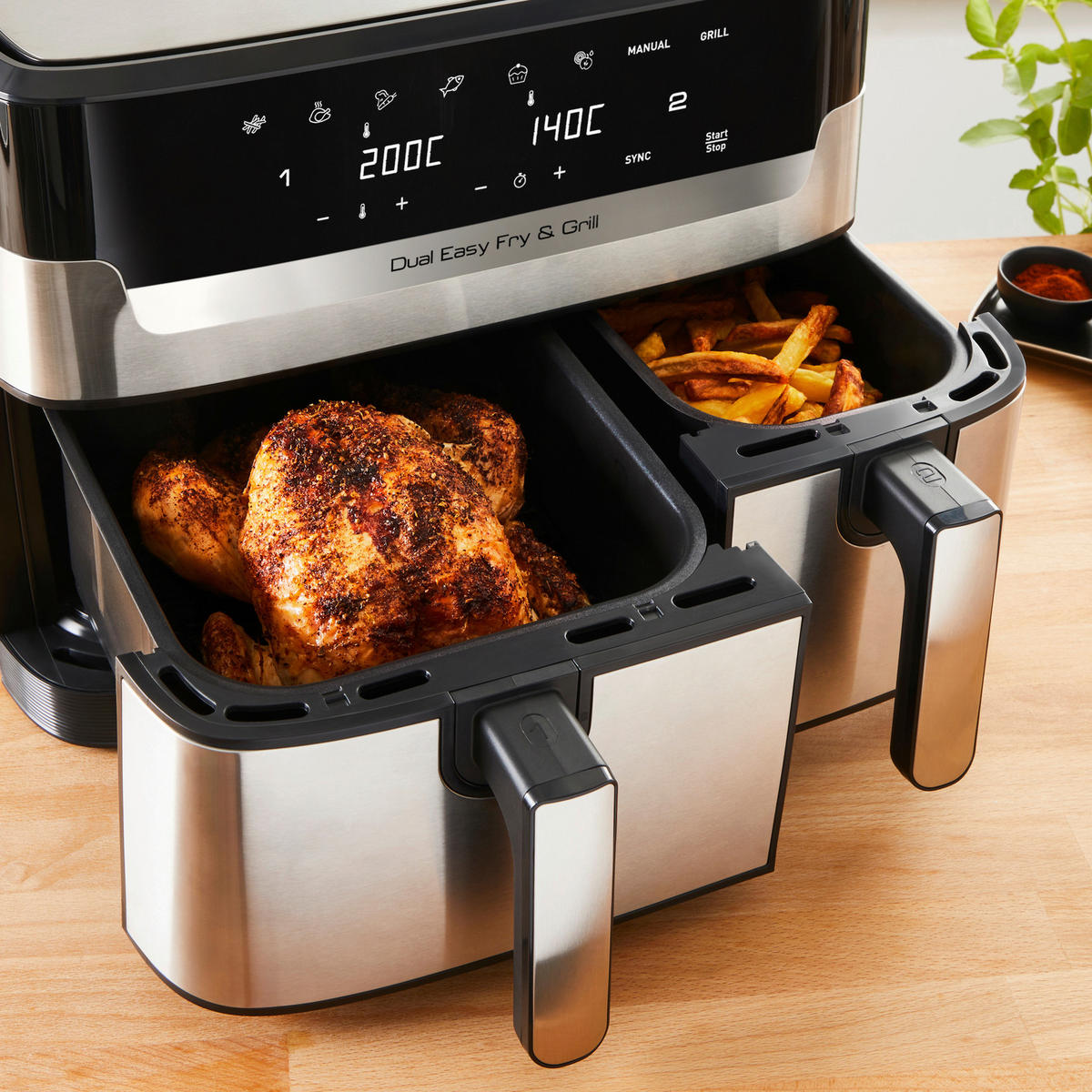 HEIßLUFTFRITTEUSE 8,3 l  - Edelstahlfarben, LIFESTYLE, Metall (41,8/40,2/30,5cm) - Tefal