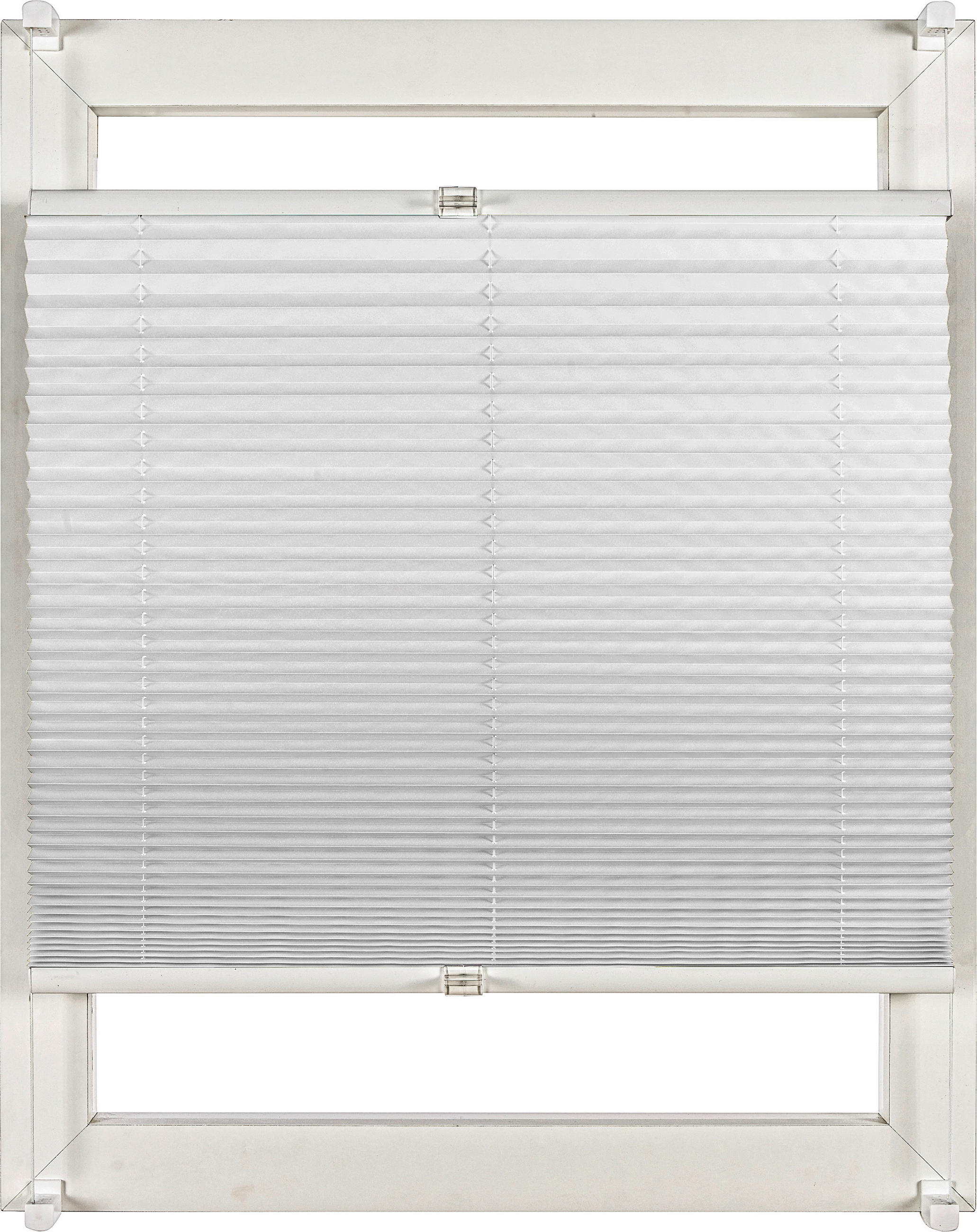PLISSEE halbtransparent 75/130 cm - Weiß, KONVENTIONELL, Textil (75/130cm) - Homeware