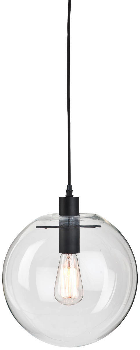 HÄNGELEUCHTE 30/250 cm  - Transparent/Schwarz, Design, Glas/Metall (30/250cm) - It's about Romi
