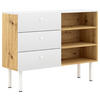 SIDEBOARD  in 100/75/41,6 cm  - Weiß/Eiche Artisan, Design, Holzwerkstoff/Kunststoff (100/75/41,6cm) - MID.YOU