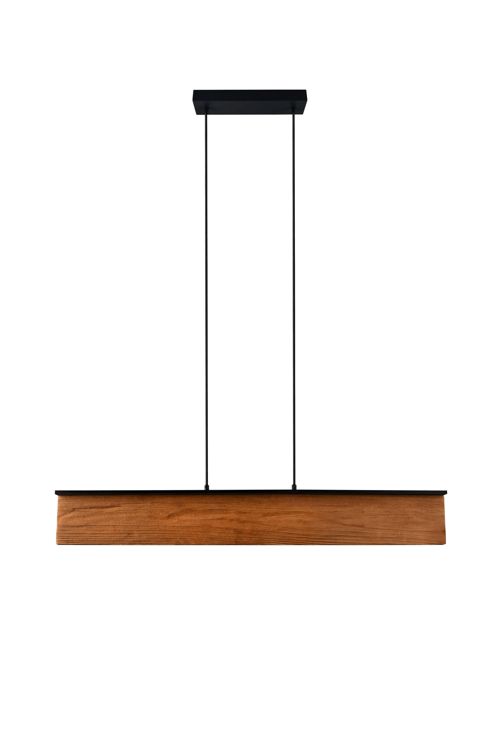 LED-PENDELLEUCHTE KALEA - Schwarz/Naturfarben, Natur, Holz/Metall (110/150/8,5cm) - Trio Leuchten