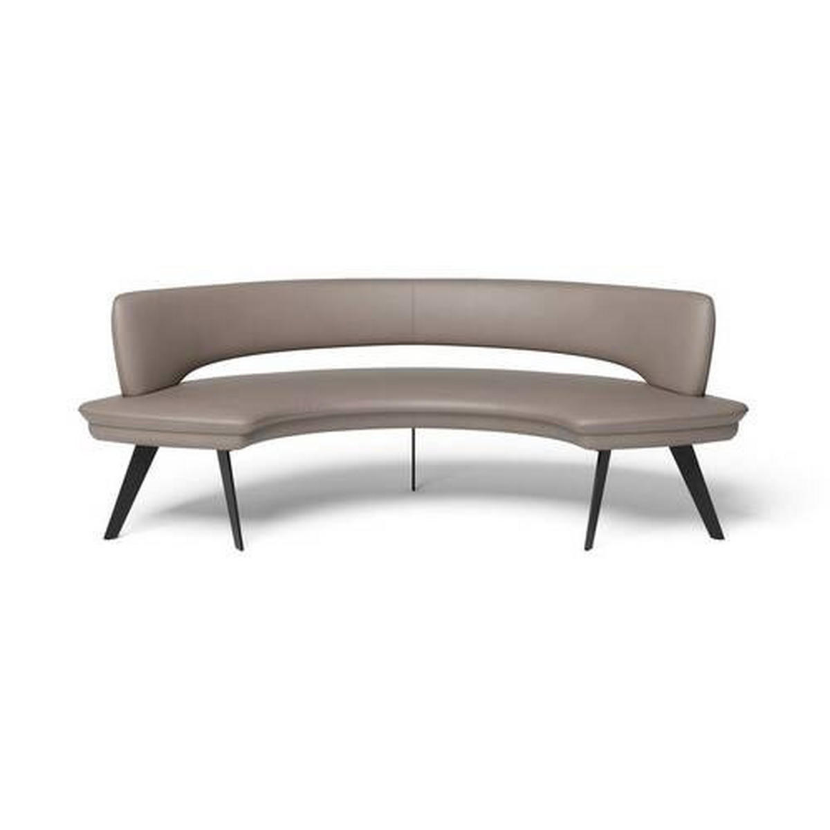 SITZBANK in Metall, Leder Schwarz, Beige  - Beige/Schwarz, Design, Leder/Metall (238/84/154cm) - Joop!