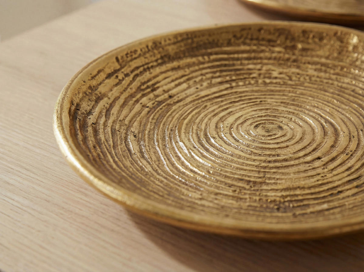 OKRASNA SKLEDA     44/44/4 cm         - zlate barve, Design, kovina (44/44/4cm) - Livetastic