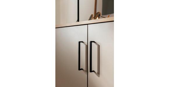 SCHUHSCHRANK 120/120/38 cm  - Eichefarben/Silberfarben, Basics, Holzwerkstoff/Kunststoff (120/120/38cm) - Moderano