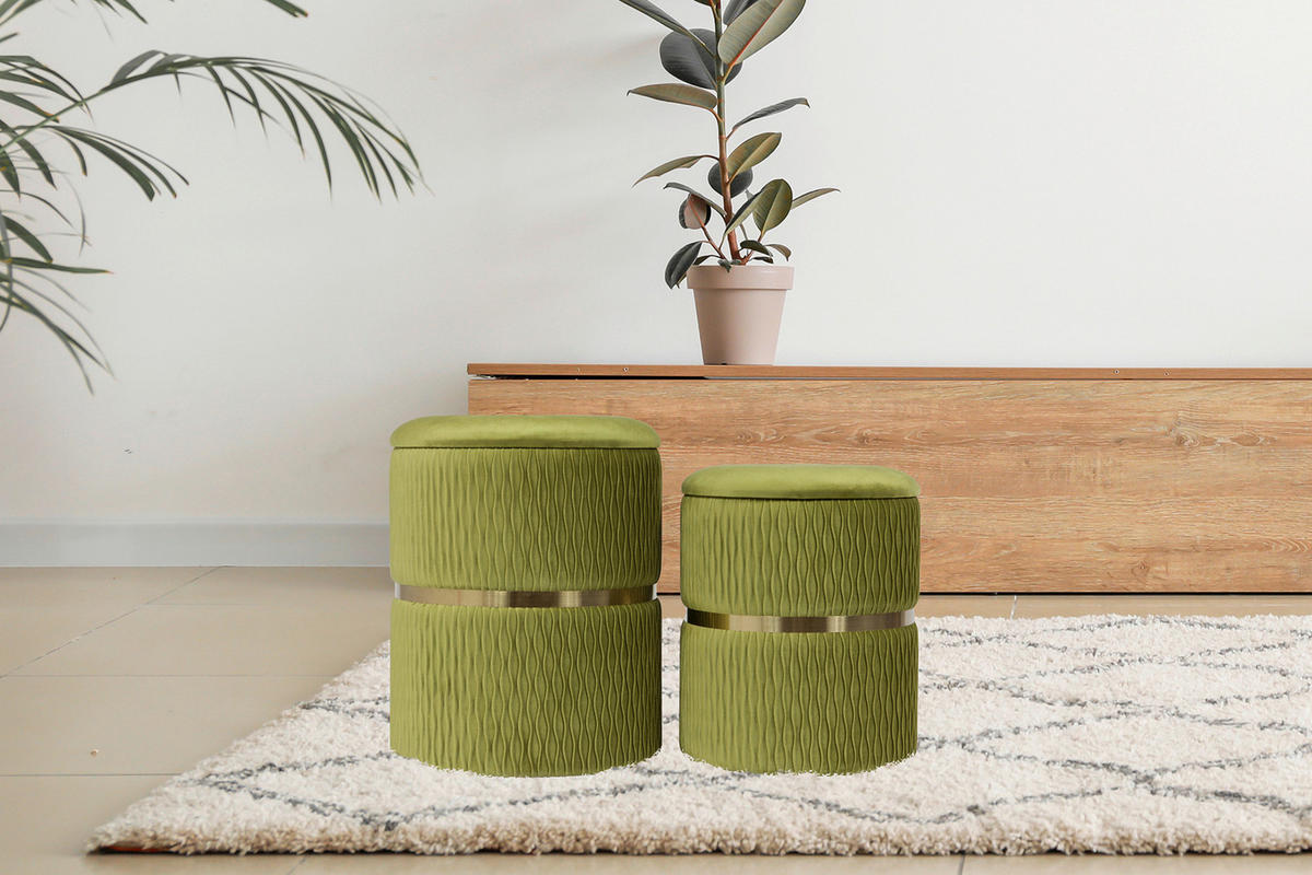 PALLSET i guldfärgad, ljusgrön  - ljusgrön/guldfärgad, Design, metall/textil (31,5/36/38/44/31,5/36cm) - Kayoom