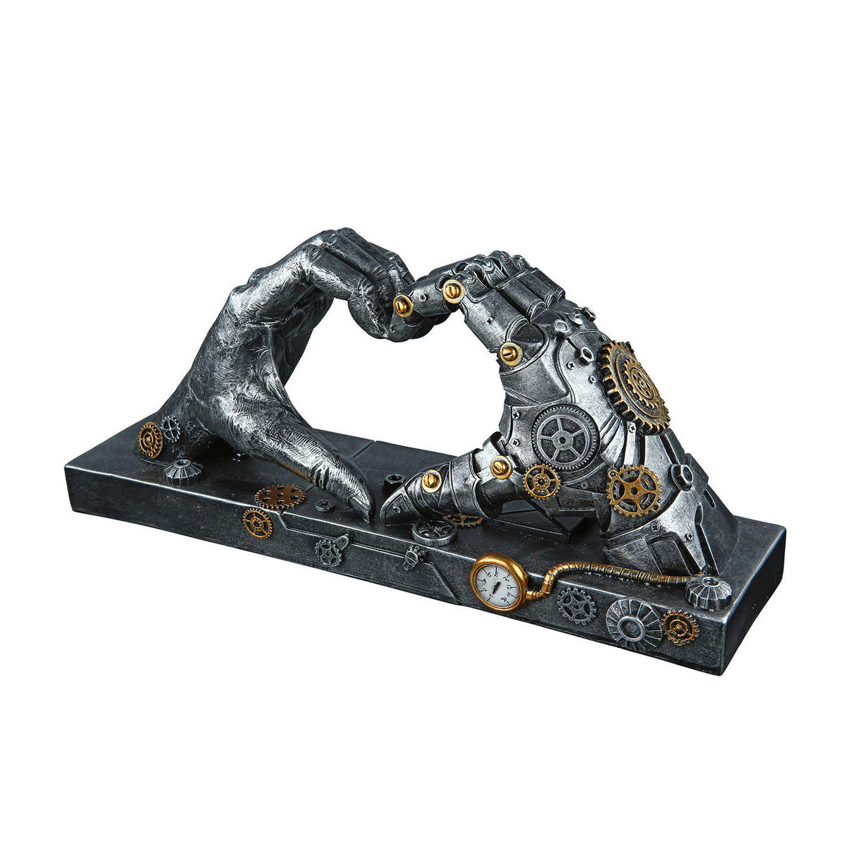SKULPTUR - Silberfarben, Basics, Kunststoff (35/16/9,5cm)