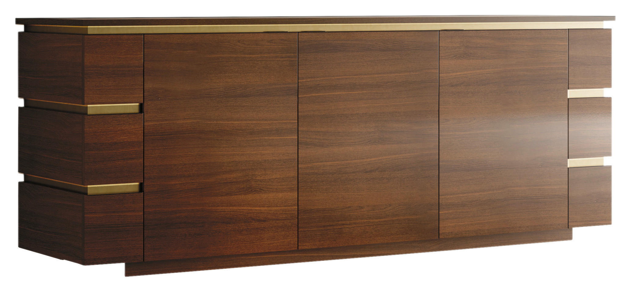 KOMÓD 210/81,2/55 cm  - tölgyfa színű, Modern, faalapú anyag (210/81,2/55cm) - Novel