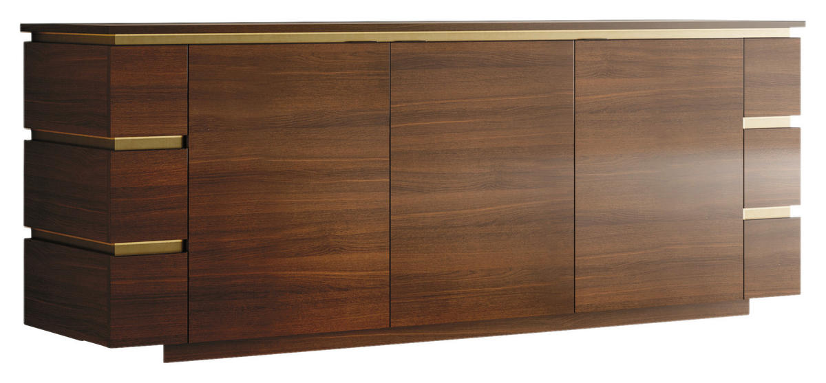 KOMÓD 210/81,2/55 cm  - tölgyfa színű, Modern, faalapú anyag (210/81,2/55cm) - Novel