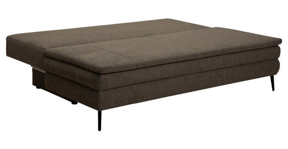 SCHLAFSOFA in Webstoff Dunkelgrau  - Dunkelgrau/Schwarz, Design, Kunststoff/Textil (200/90/100cm) - Venda