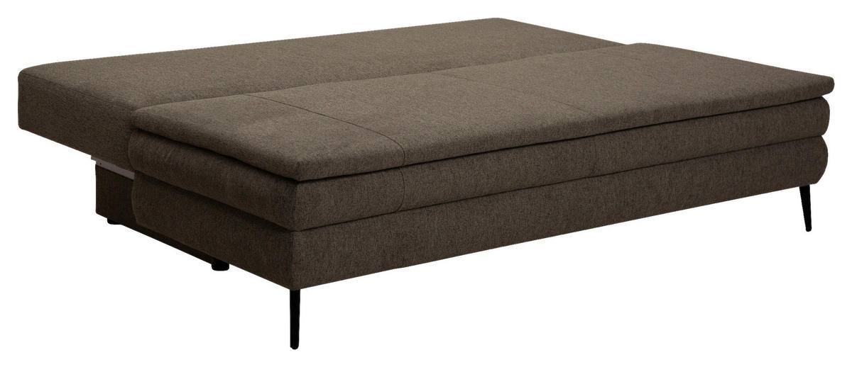 SCHLAFSOFA in Textil Dunkelgrau  - Dunkelgrau/Schwarz, Design, Kunststoff/Textil (200/90/100cm) - Venda