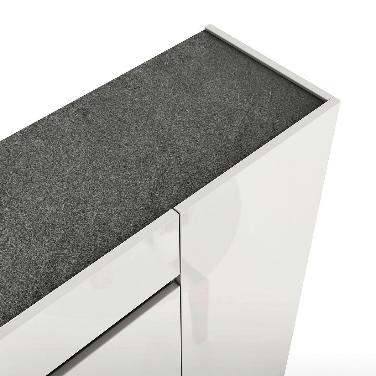 SCHUHSCHRANK Anthrazit, Weiß  - Anthrazit/Schwarz, Design, Holzwerkstoff/Kunststoff (80/118,5/34cm) - Voleo