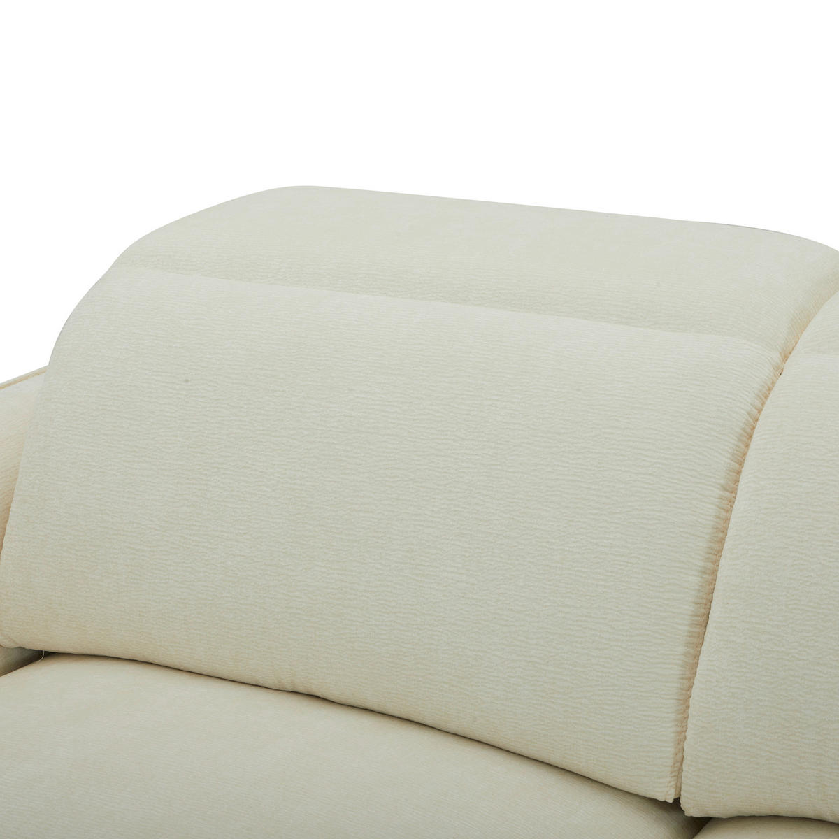 KÉTÜLÉSES KANAPÉ textil krémszínű  - krémszínű/fekete, Lifestyle, textil/fém (164/83/107/111cm) - Livetastic