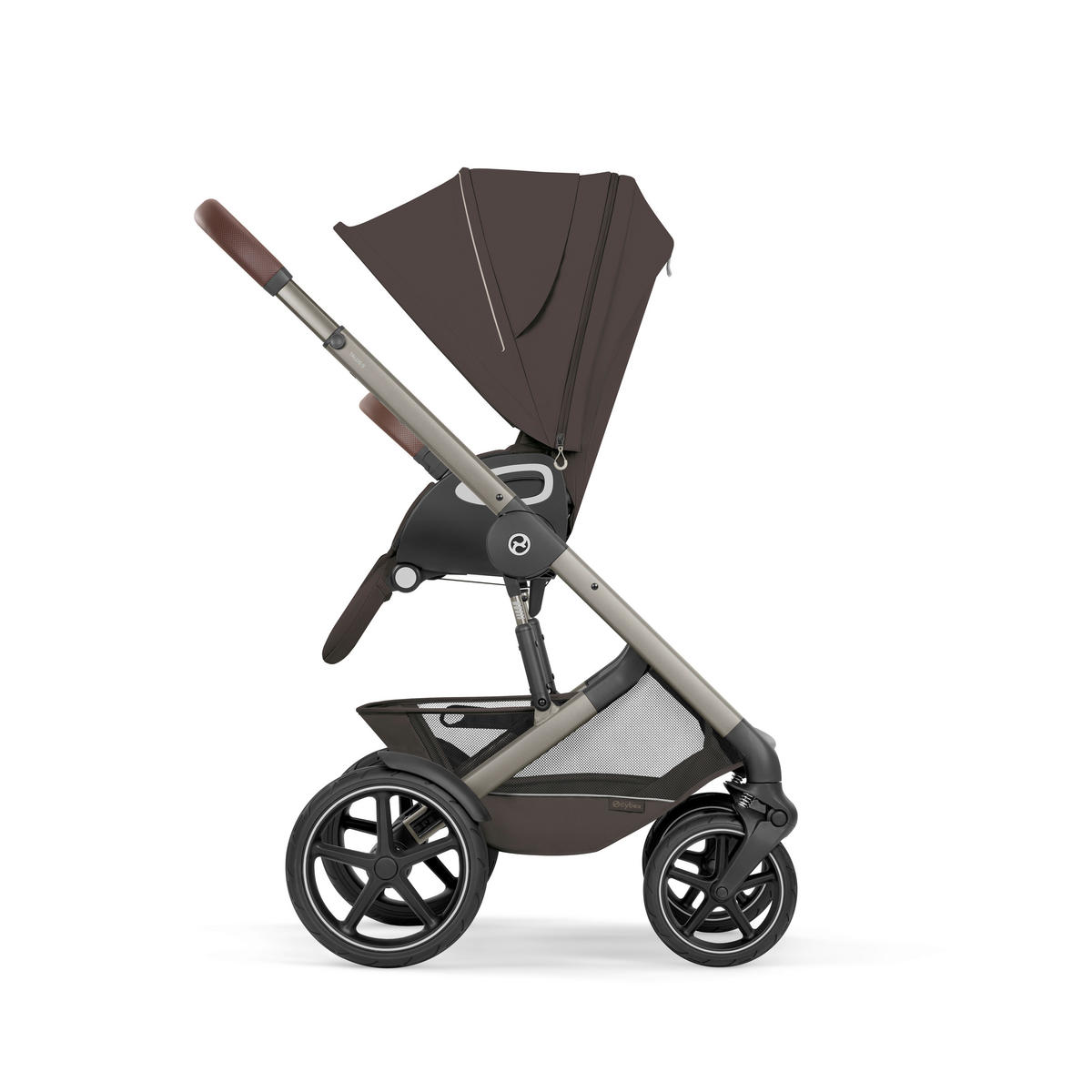 KINDERWAGEN Talos S TPE inkl. Fold-Carrycot  - Taupe/Dunkelbraun, Basics, Textil/Metall (93/60/115cm) - cybex GOLD