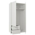 DREHTÜRENSCHRANK 115/214/60 cm,  in Weiß, 2-türig  - Weiß, Trend, Holzwerkstoff (115/214/60cm) - Carryhome