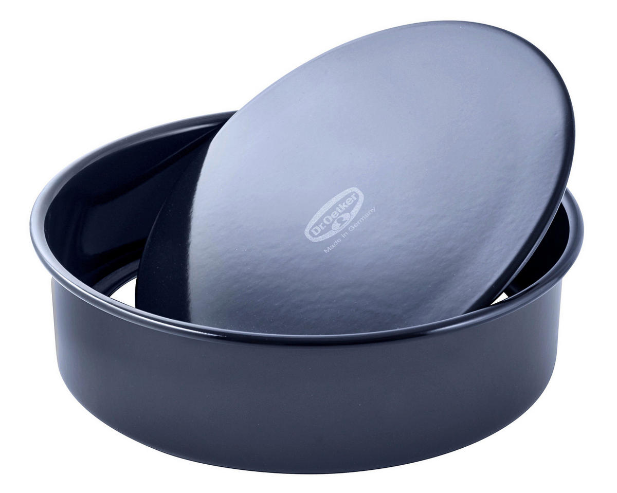 BACKFORM 28 cm  - Blau, Basics, Metall (28cm) - Dr.Oetker
