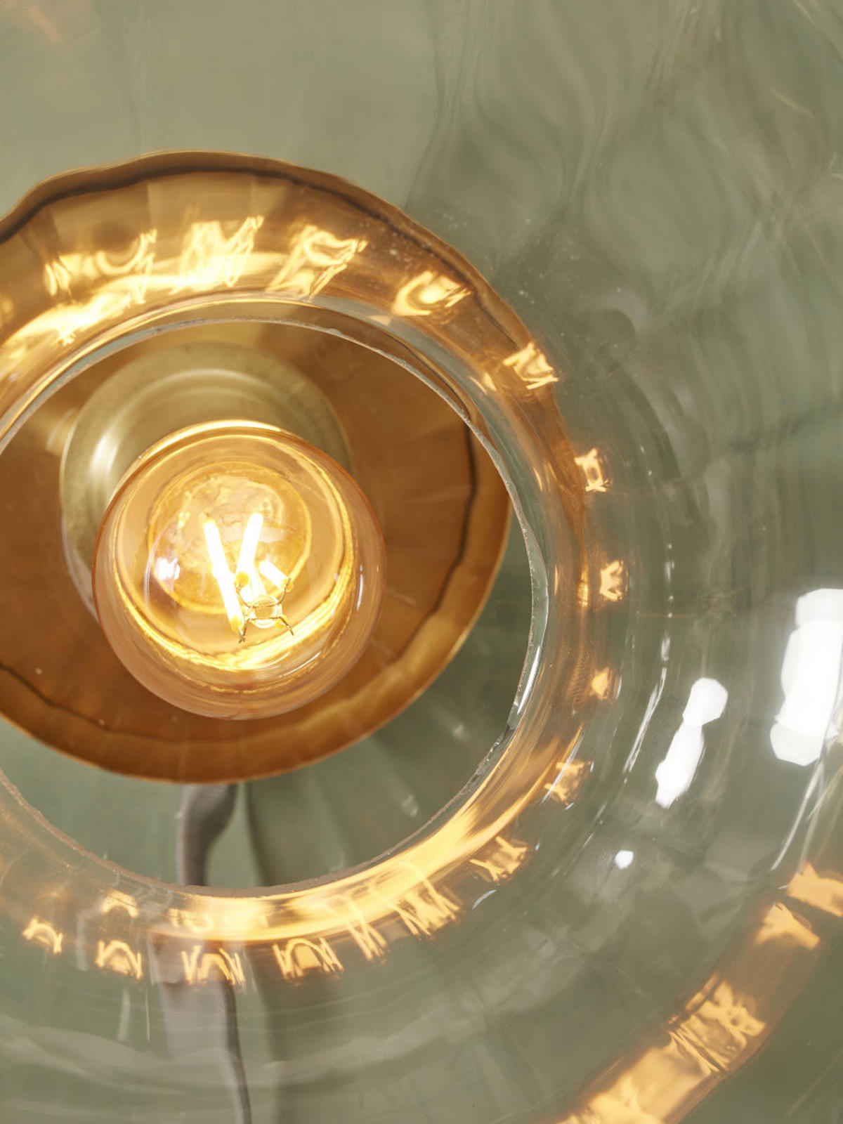 Decken-und Wandleuchte Brussels 28 cm  - Transparent/Goldfarben, Basics, Glas/Metall (28cm) - It's about Romi