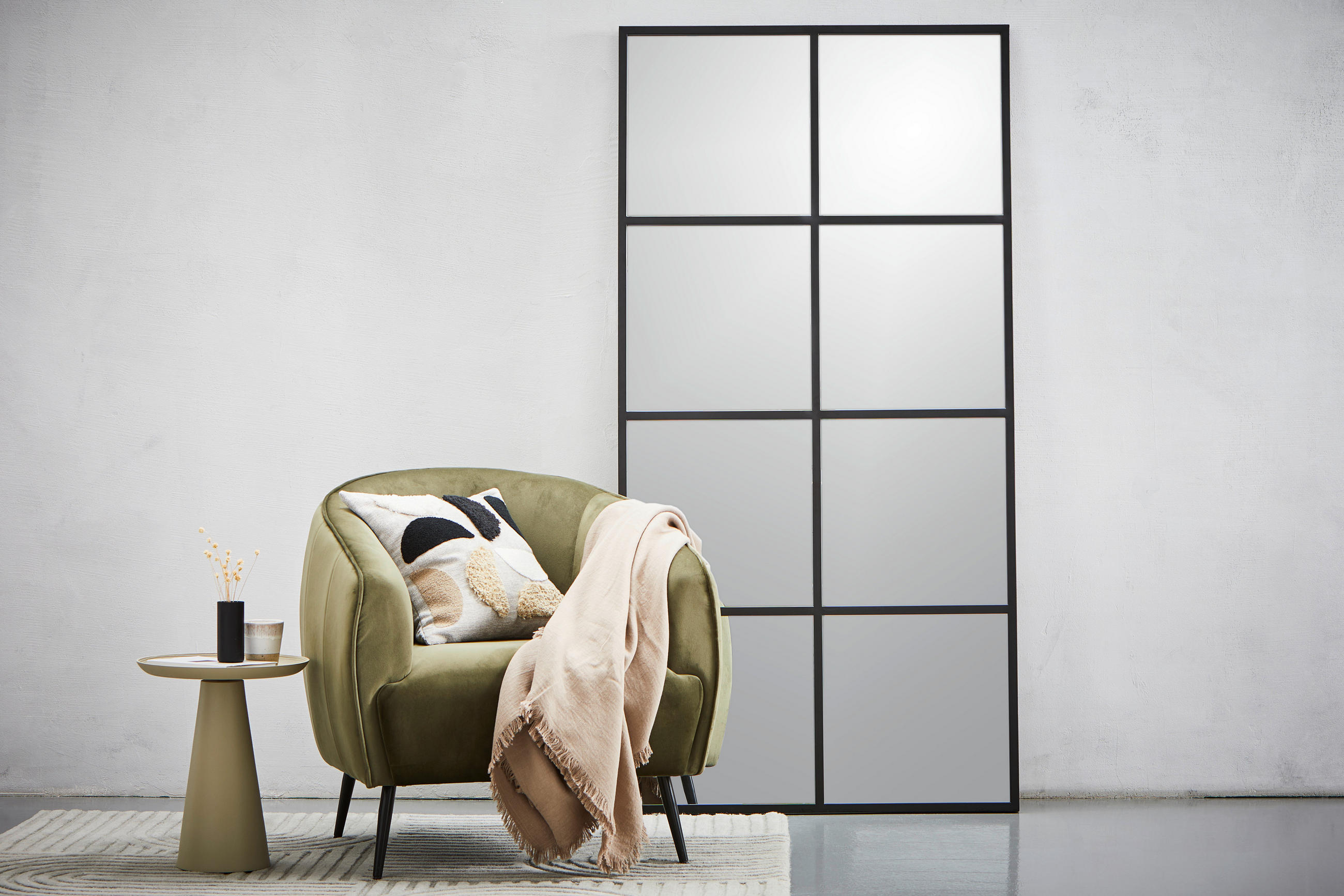 WANDSPIEGEL 90/180/3 cm    in rechteckig  - Schwarz, Design, Glas/Holzwerkstoff (90/180/3cm) - Landscape