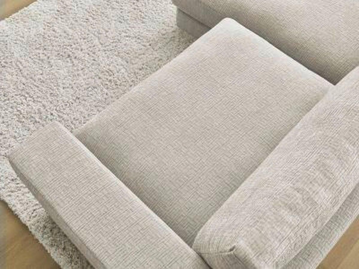 ECKSOFA Ottomane links  LEONARD  Beige Struktur  - Beige/Schwarz, MODERN, Kunststoff/Textil (159/274cm)