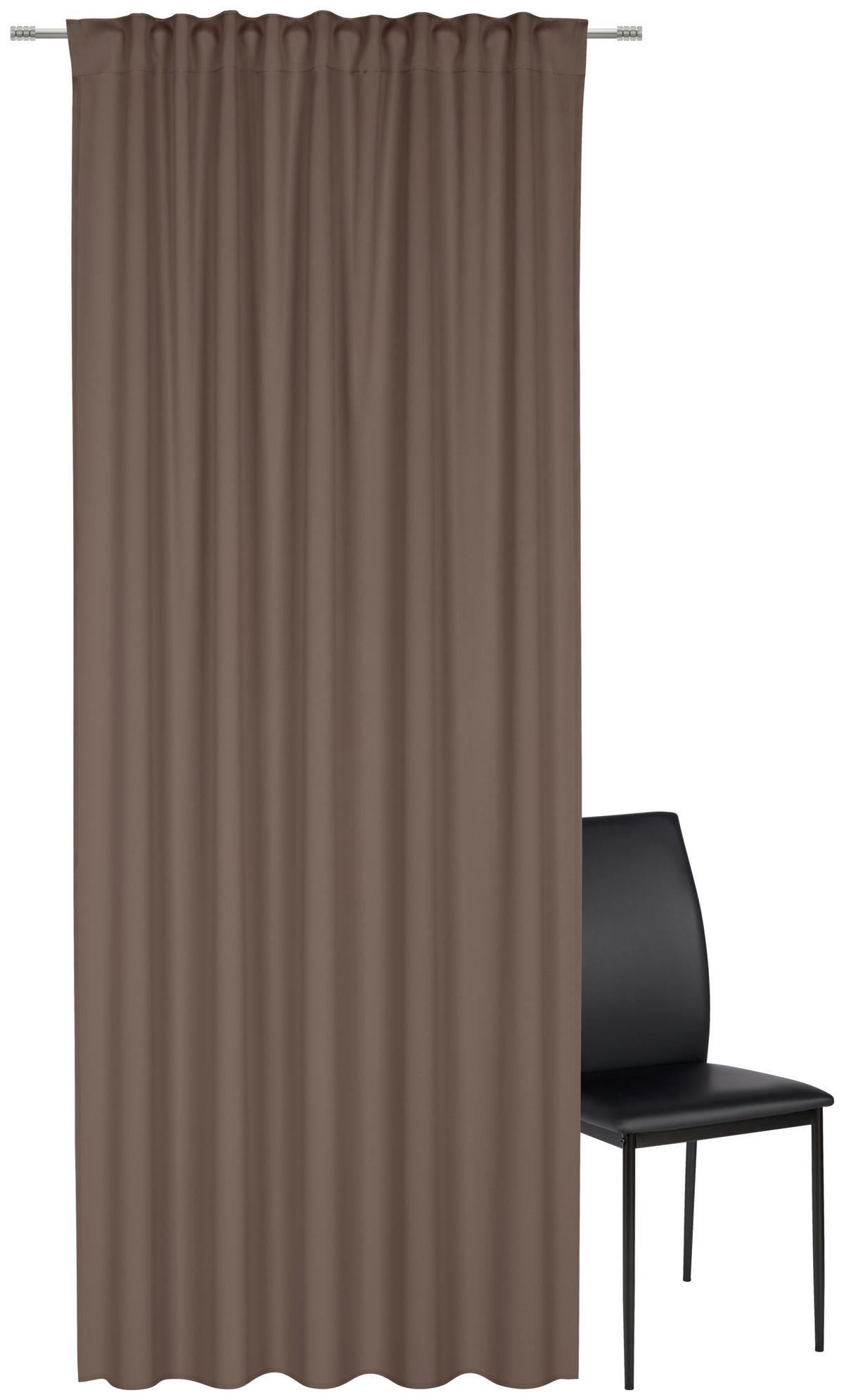 FERTIGVORHANG Verdunkelung  - Braun, Basics, Textil (135/245cm) - Esposa