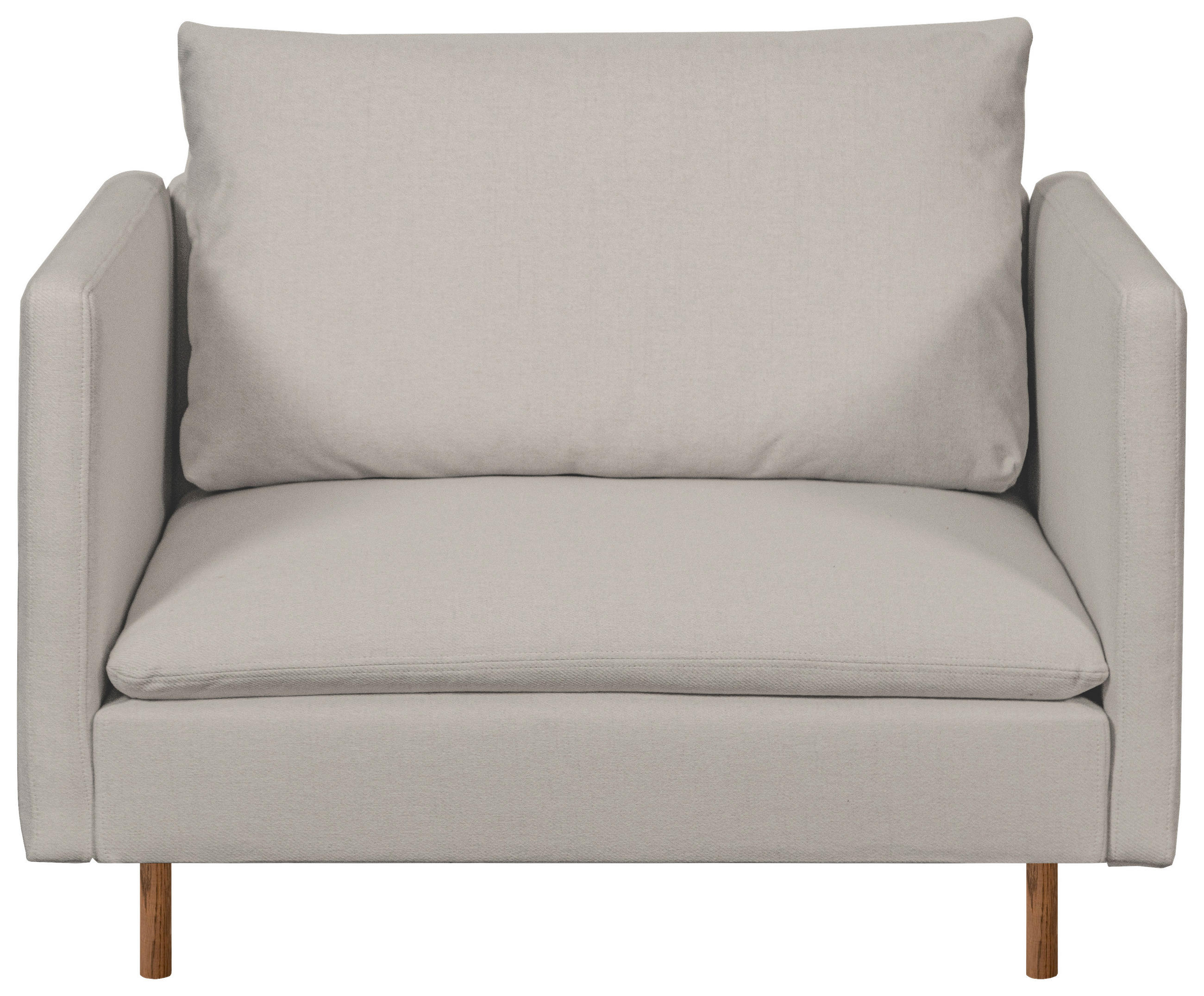 FÅTÖLJ i trä, metall, textil beige  - beige/brun, Klassisk, metall/trä (105/84/98cm) - Carryhome