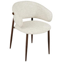 ARMLEHNSTUHL  Stoffauswahl Webstoff  Beige, Walnussfarben  - Beige/Walnussfarben, Design, Textil/Metall (58/81/60cm) - Novel