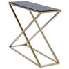 KONSOLENTISCH in Metall, Glas 100/30/74 cm   - Goldfarben/Schwarz, Modern, Glas/Metall (100/30/74cm) - Livetastic
