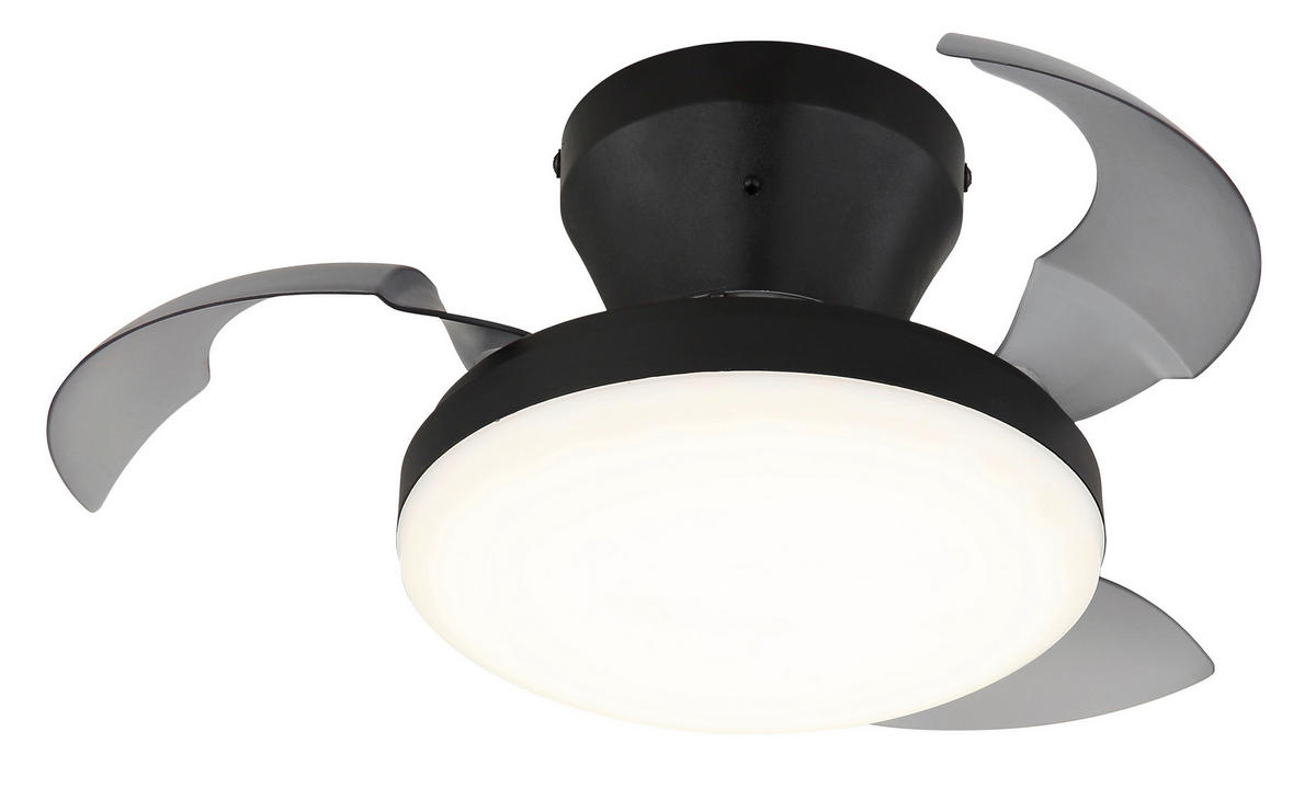 DECKENVENTILATOR - Transparent/Opal, Design, Kunststoff (38/15,5cm) - Globo